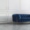 Glamour Sofa in Blue Velour Fabric by J&M w/Options
