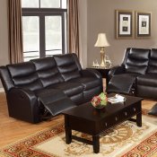 F6652 Motion Sofa in Black Bonded Leather by Boss w/Options
