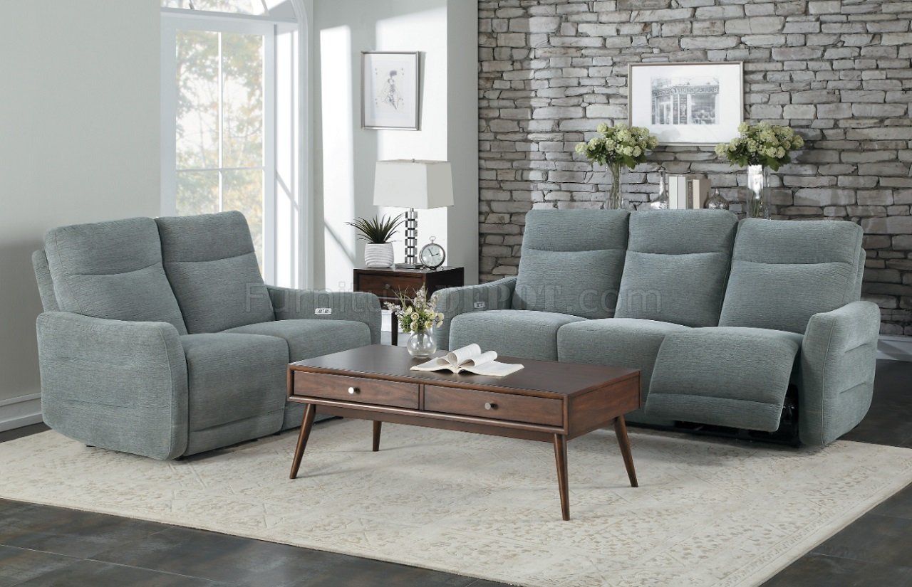 Edition Power Motion Sofa 9804DV in Dove Fabric by Homelegance - Click Image to Close