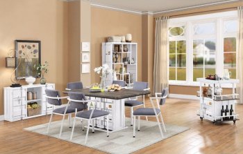 Cargo Dining Room Set 5Pc 77880 in White by Acme w/Options [AMDS-77880 Cargo]