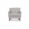 Helena Chair 54577 in Pearl Gray Leather by MI Piace