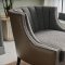 Hames Accent Chair in Brown Fabric by Bellona