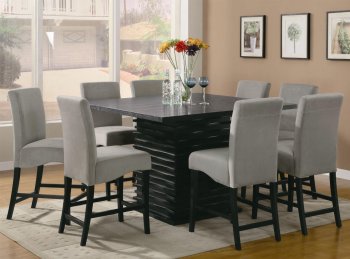 Stanton Counter Height Dining Table in Black - Coaster w/Options [CRDS-102068 Stanton]