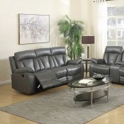 Avery Motion Sofa 645 in Grey Bonded Leather w/Optional Items