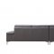 Decker Sectional Sofa in Gray Leather by Beverly Hills