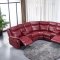 FD413 Power Motion Sectional Sofa in Red PU Leather by FDF