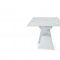 9113 Dining Table in White by ESF w/Optional 1218 Gray Chairs
