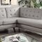 Essick II Sectional Sofa 53045 in Gray PU by Acme