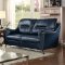 Nichola Sofa CM6008BL in Dark Blue Leatherette w/Options