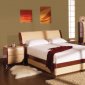 5 Piece Cherry And Beech Color High Gloss Finish Modern Bedroom