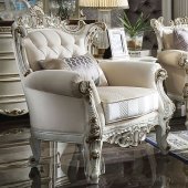 Picardy II Chair 53462 in Antique Pearl by Acme w/Options