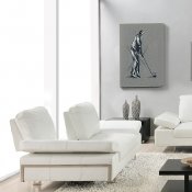 GIA Sofa in White Leather by At Home USA w/Options