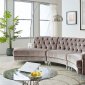 MS2082 Sectional Sofa in Gray Velvet by VImports
