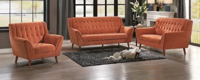Erath Sofa 8244RN in Orange Fabric by Homelegance w/Options