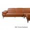 Mercer Sectional Sofa Adobe Orange Leather by Beverly Hills