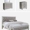Riley Bedroom 5Pc Set in Silver Finish by Global