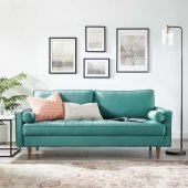 Valour Sofa in Teal Velvet Fabric by Modway w/Options