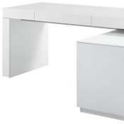 S005 Modern Office Desk by J&M in White High Gloss
