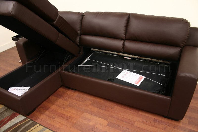 Faux Leather Convertible Sofa Bed, Sectional Sleeper Sofa Faux Leather