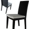 Wenge Finish Set of 4 Modern Dining Chairs w/White Cushion