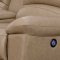 U15026 Power Motion Sectional Sofa Tan Bonded Leather by Global