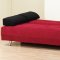 Two-Tone Fabric Modern Convertible Sofa Bed w/Pillows