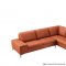 Decker Sectional Sofa in Orange Leather by Beverly Hills