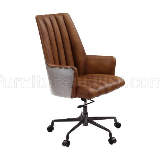 Salvol Office Chair 93176 In Sahara Top, Top Grain Leather Ergonomic Chair