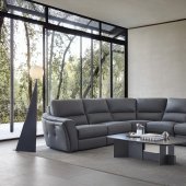 S238 Power Motion Sectional Sofa 5Pc Dark Gray by Beverly Hills