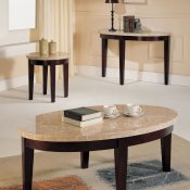 Britney 17142 Coffee Table 3Pc Set w/White Marble Top