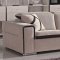 Beige & Chocolate Fabric Modern Sectional Sofa