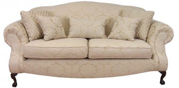 Cream Fabric Traditional Sofa & Loveseat Set w/Optional Chair [CHFS-TU-2000-Madison-Straw]