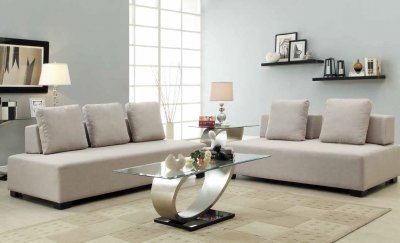 9637BE Transformation Sofa in Beige Fabric by Homelegance