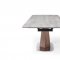 9188 Dining Table by ESF w/Optional 1218 Dark Gray Chairs