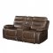 Aashi Motion Sofa 55420 in Brown Leather-Gel Match by Acme