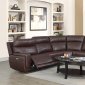 Palmero Motion Sectional Sofa in Chocolate Leather by Klaussner