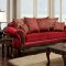 Marcus Sofa SM7640 in Red Leatherette & Fabric w/Options