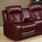 U97601 Motion Sectional Sofa in Burgundy PU by Global w/Options