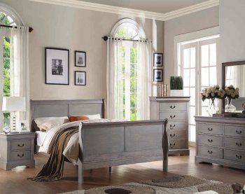 Louis Philippe III 25500 5Pc Bedroom Set in Gray by Acme [AMBS-25500-Louis-Philippe-III]