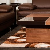 Techno Coffee Table by Beverly Hills in Hi-Gloss Brown & Walnut