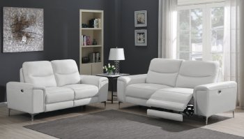 Largo Power Reclining Sofa 603394P in White by Coaster w/Options [CRS-603394P-Largo]