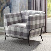 Niamey II Accent Chair 59725 in Pattern Fabric & Metal by Acme