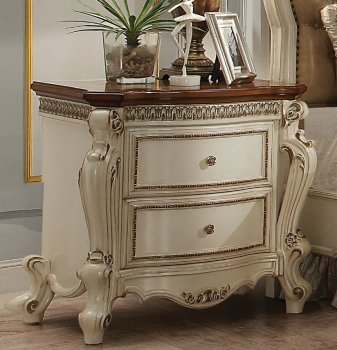 Picardy Nightstand Set of 2 26905 in Antique Pearl by Acme [AMNS-26903 Picardy]