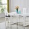 Laura Dining Table in White 6059 by At Home USA w/Options