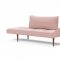 Zeal Daybed in Dusty Coral Fabric by Innovation w/Wooden Legs