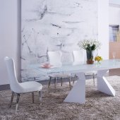 992 Dining Table by ESF w/Glass Top & Optional 6138 Chairs