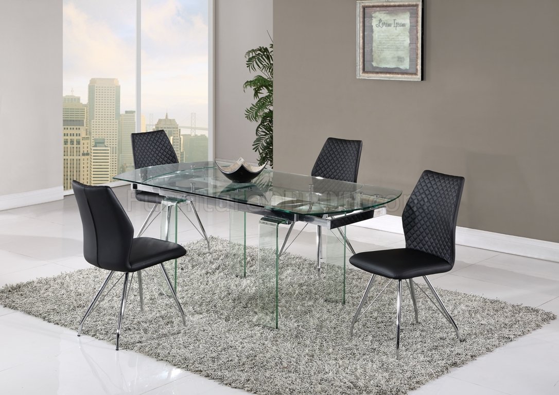 D2160DT Dining Table by Global w/Optional D6664 Black Chairs