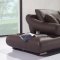 Espresso Full Leather Sectional Sofa w/Matching Coffee Table