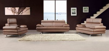 Stem Sofa by Beverly Hills in Light Brown Leather w/Options [BHS-Stem]