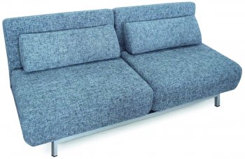 Grey Fabric Modern Convertible Sofa Bed w/Metal Legs [NSSB-416006 Grey]